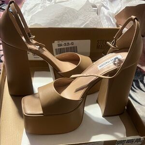 Steve Madden Brown Platform Sandals